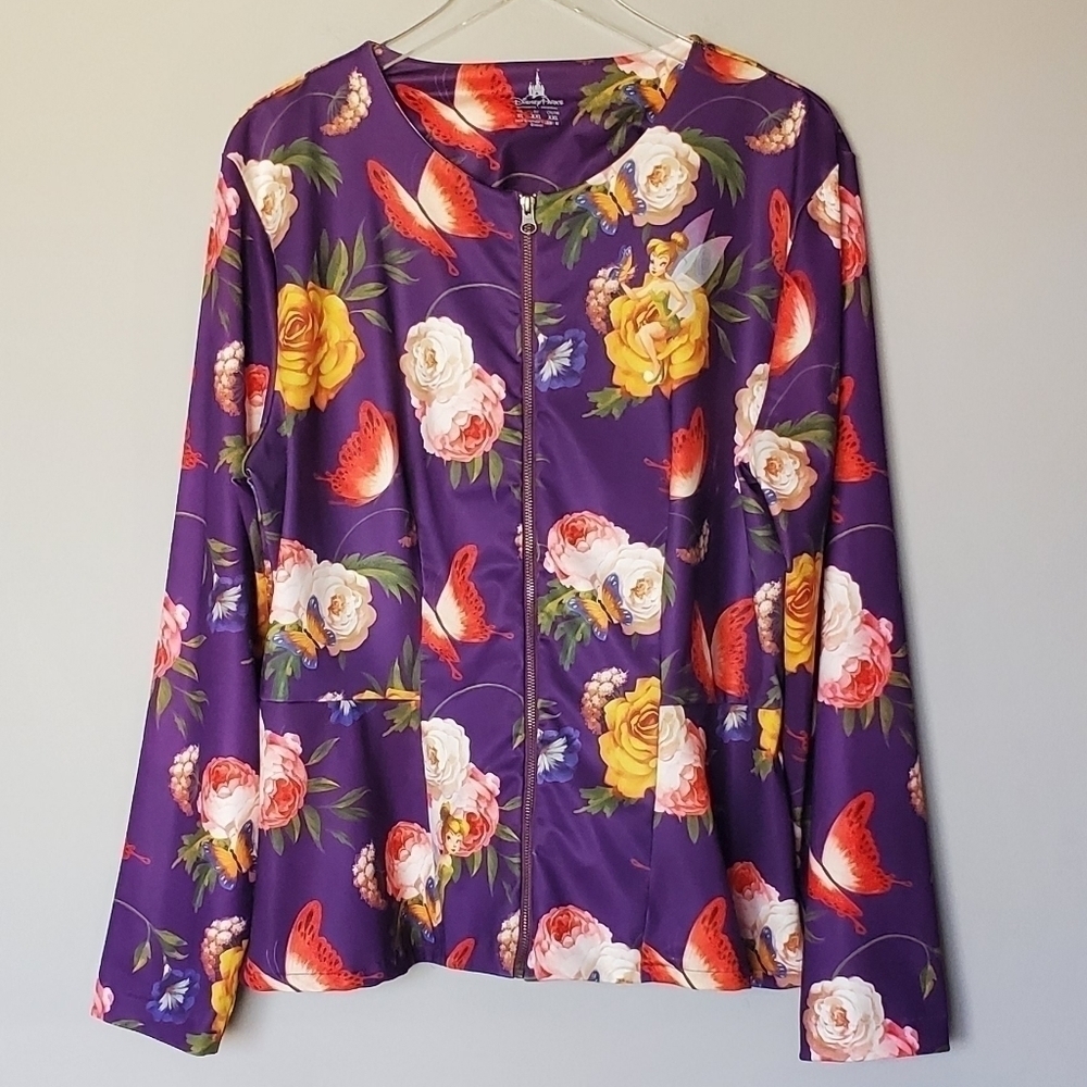 Disney Parks Tinkerbell Fairy Zip Front Jacket